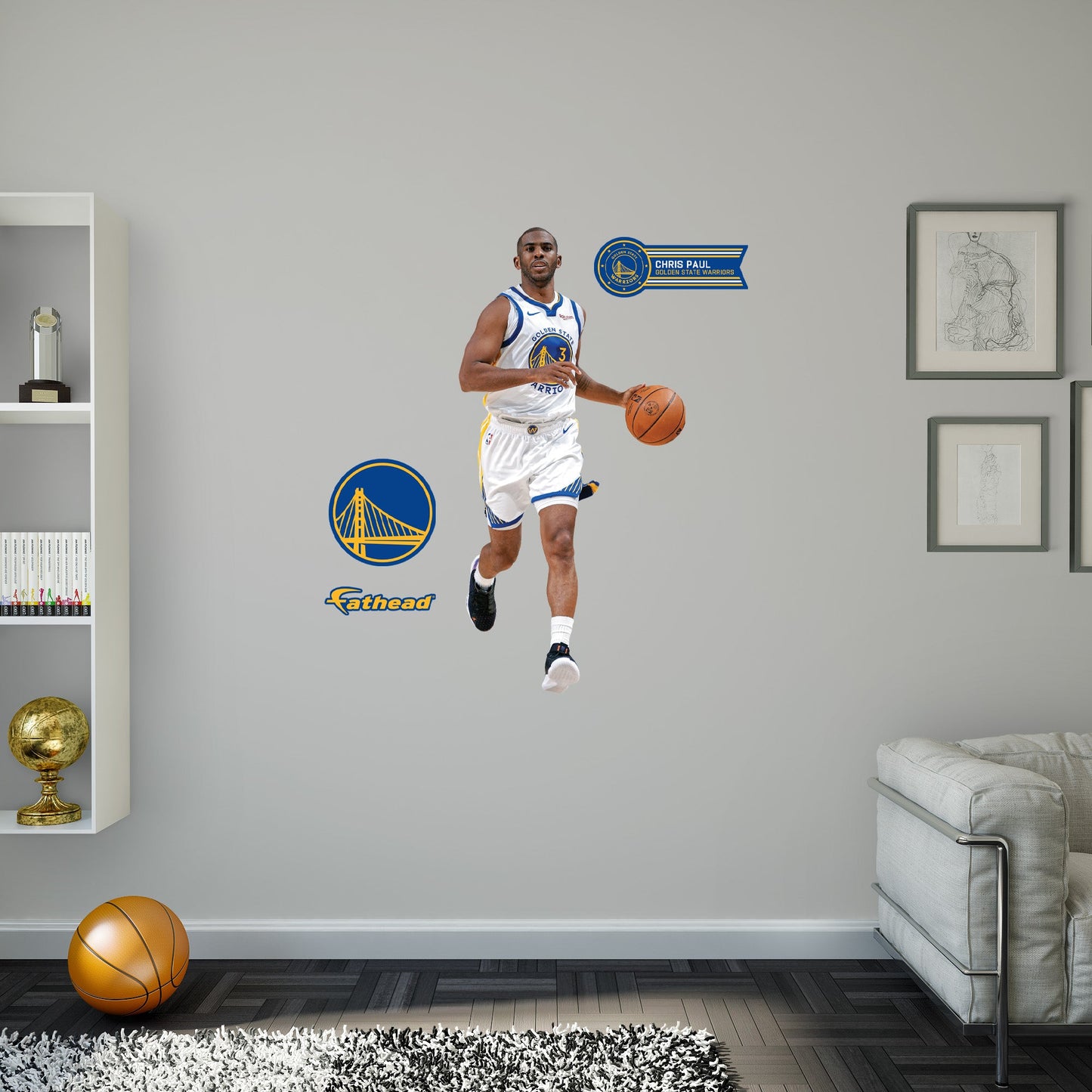 Golden State Warriors: Chris Paul         - Officially Licensed NBA Removable     Adhesive Decal