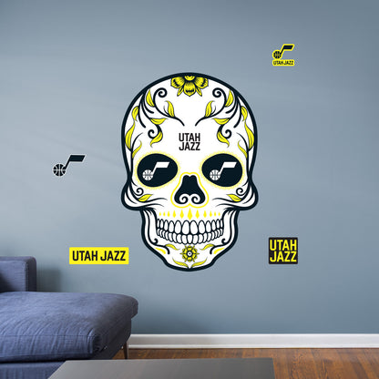 Utah Jazz:   Skull Logo        - Officially Licensed NBA Removable     Adhesive Decal