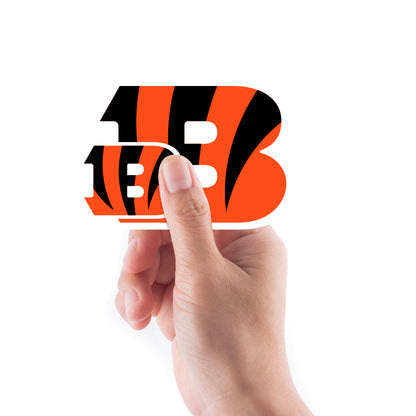 Sheet of 5 -Cincinnati Bengals:  2021 Logo Minis        - Officially Licensed NFL Removable Wall   Adhesive Decal