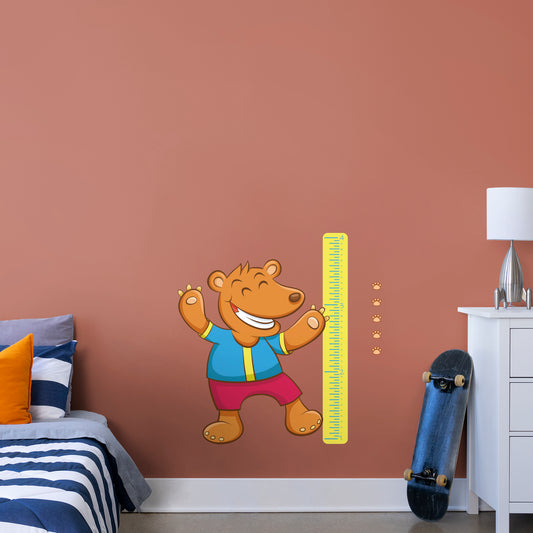 Growth Chart Bear  - Removable Wall Decal