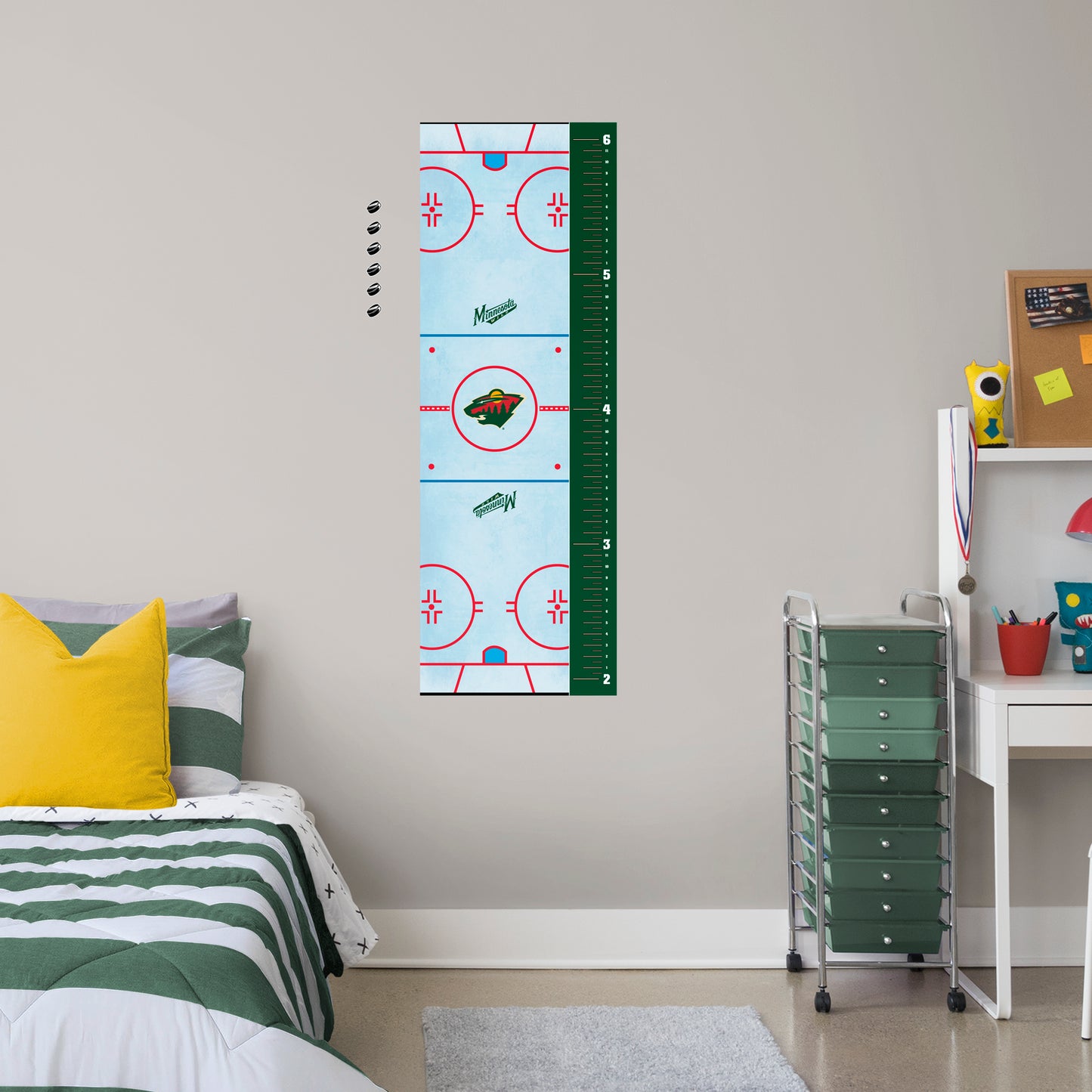 Minnesota Wild: Rink Growth Chart - Officially Licensed NHL Removable Wall Graphic