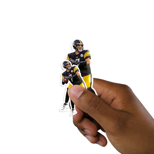 Sheet of 5 -Pittsburgh Steelers: Ben Roethlisberger 2021 Player MINIS        - Officially Licensed NFL Removable     Adhesive Decal