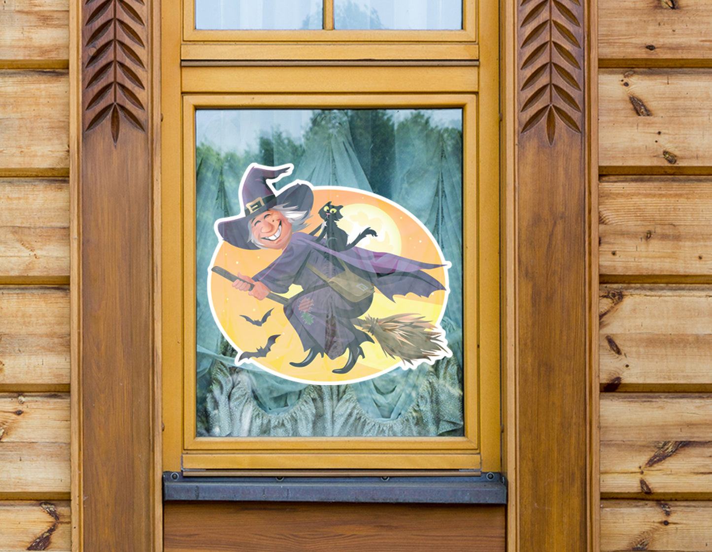 Halloween: Happy Witch Window Clings        -   Removable Window   Static Decal