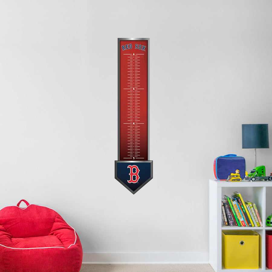 Boston Red Sox - Growth Chart - Official MLB - Reusable Vinyl Wall Decal