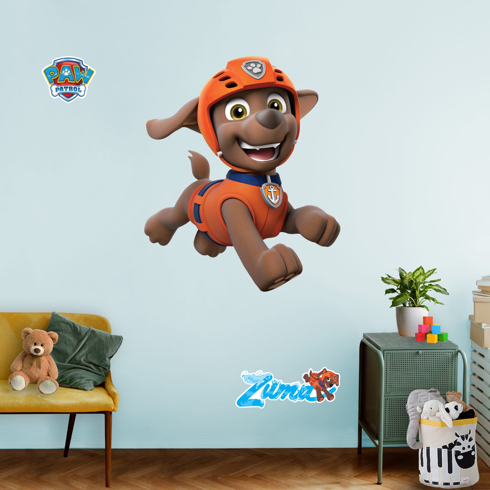 Paw Patrol: Zuma RealBig - Officially Licensed Nickelodeon Removable  Adhesive Decal