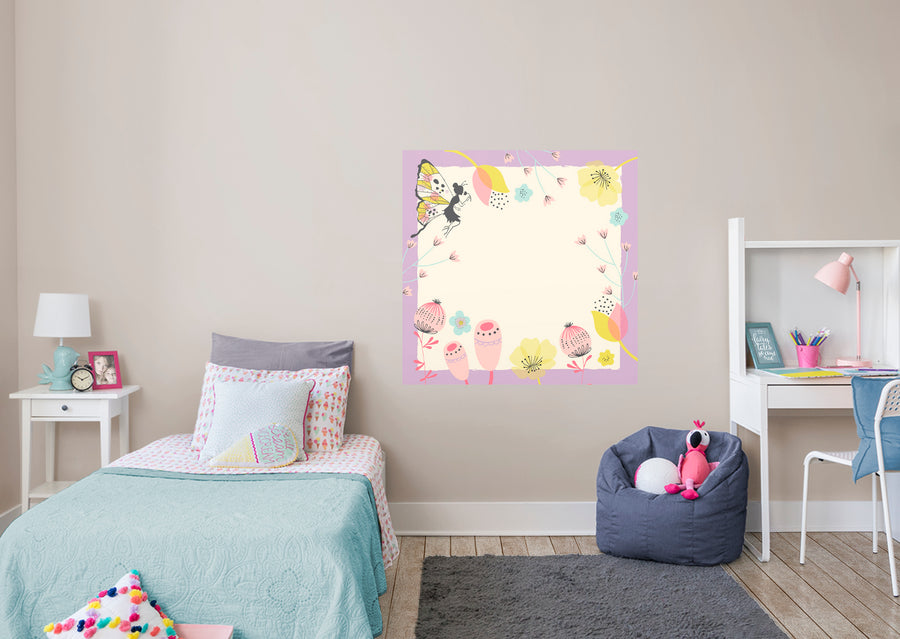 Nursery:  Flowers Dry Erase        -   Removable Wall   Adhesive Decal