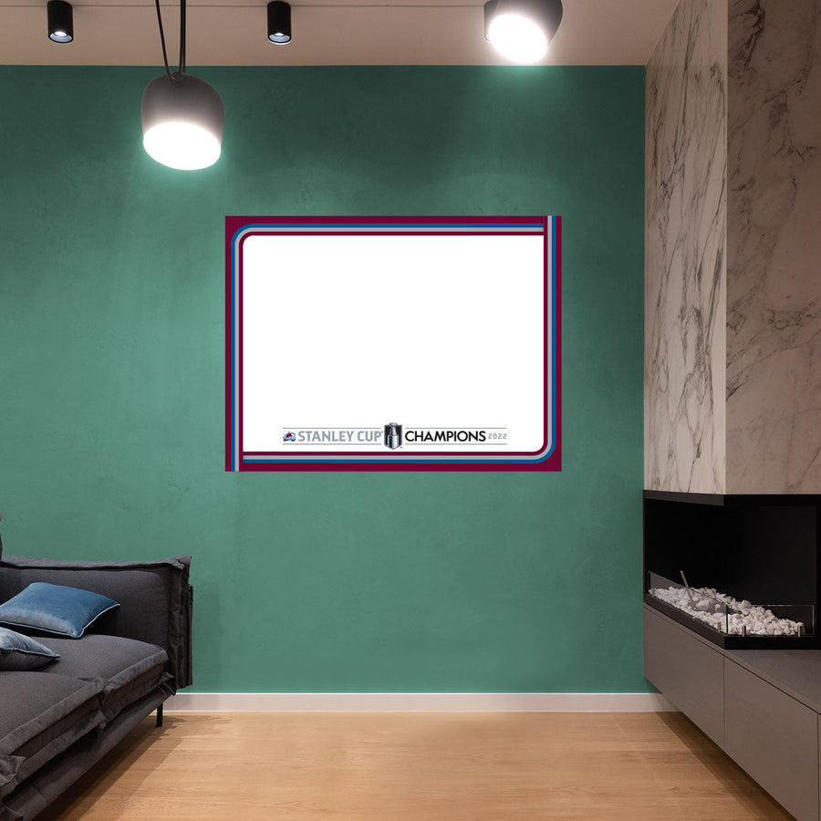 Colorado Avalanche - 2022 Stanley Cup Champions - Dry Erase Whiteboard - Official NHL - Reusable Vinyl Wall Decal