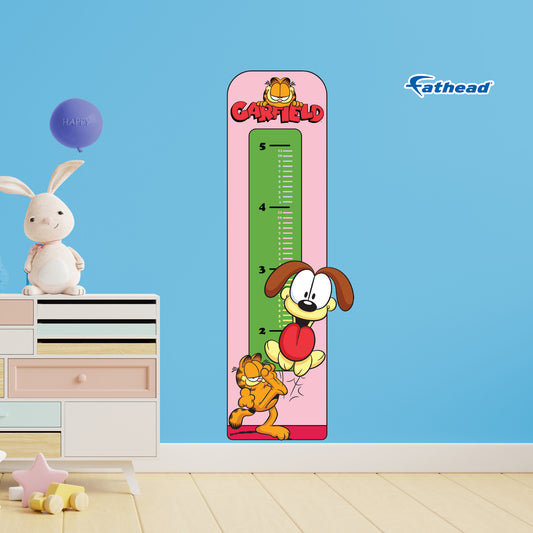 Garfield: Garfield & Odie Growth Chart        - Officially Licensed Nickelodeon Removable     Adhesive Decal