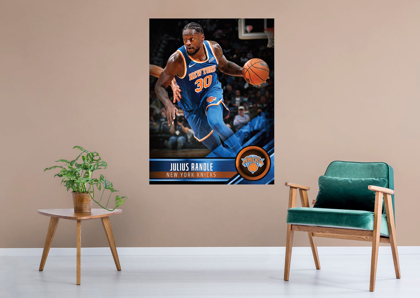New York Knicks: Julius Randle Poster - Officially Licensed NBA Removable Adhesive Decal