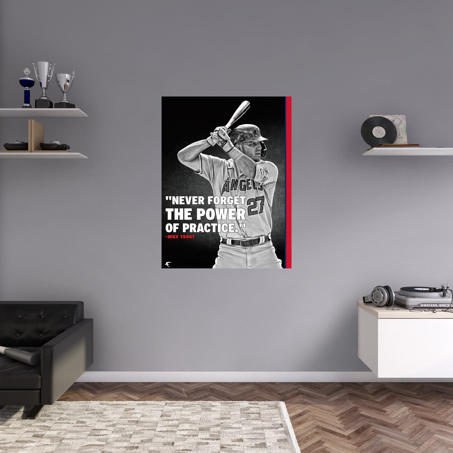 Los Angeles Angels: Mike Trout 2022 Inspirational Poster        - Officially Licensed MLB Removable     Adhesive Decal