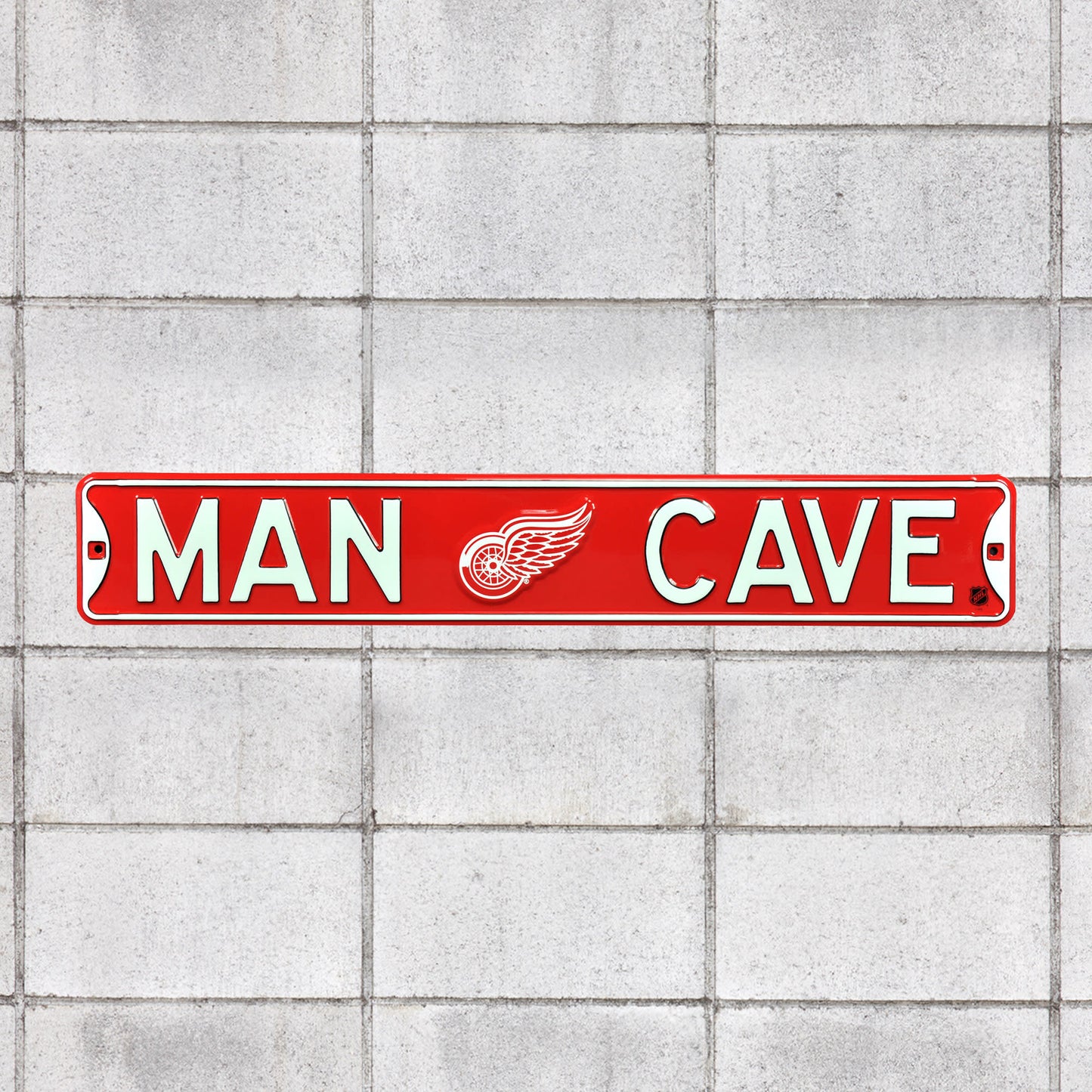 Detroit Red Wings: Man Cave - Officially Licensed NHL Metal Street Sign