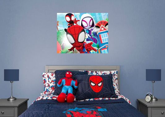 Spidey and His Amazing Friends:  Sling Mural        - Officially Licensed Marvel Removable Wall   Adhesive Decal