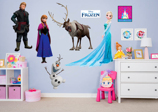 Frozen:  Characters Collection        - Officially Licensed Disney Removable     Adhesive Decal
