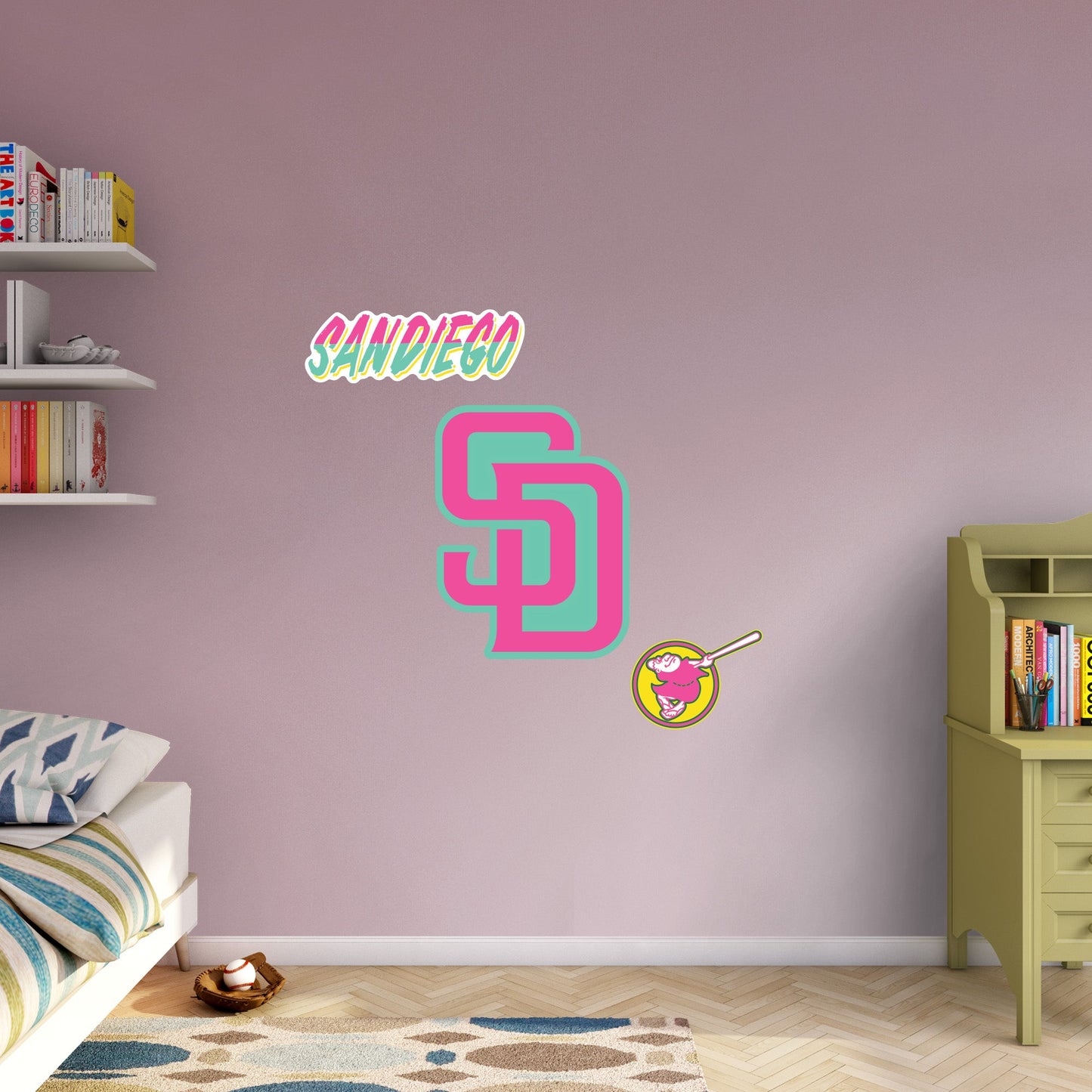 San Diego Padres:   SD City Connect Logo        - Officially Licensed MLB Removable     Adhesive Decal
