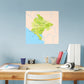 Maps of Europe: Montenegro Mural        -   Removable Wall   Adhesive Decal