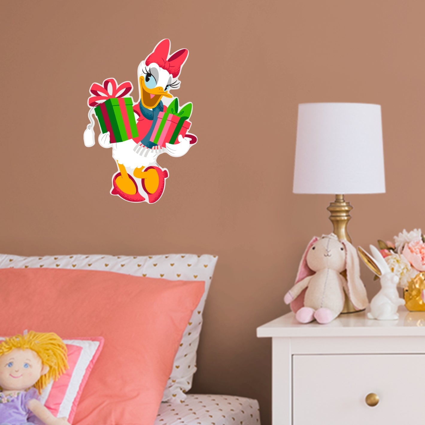 Festive Cheer: Daisy Duck Holiday Real Big - Officially Licensed Disney Removable Adhesive Decal