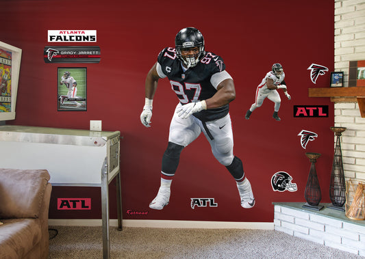 Atlanta Falcons: Grady Jarrett 2021        - Officially Licensed NFL Removable     Adhesive Decal