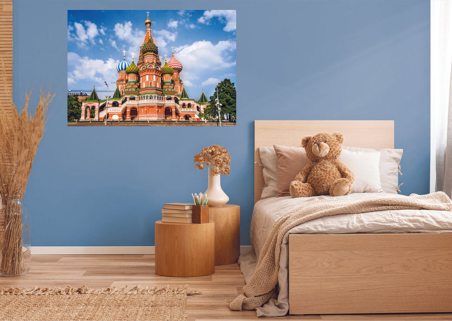 Popular Landmarks: Moscow Realistic Poster - Removable Adhesive Decal