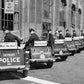 September 1958 Policemen bring messages on their three-wheel motorcycles - Officially Licensed Detroit News Coaster