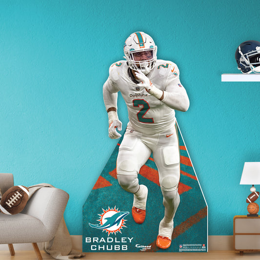 Miami Dolphins: Bradley Chubb   Life-Size   Foam Core Cutout  - Officially Licensed NFL    Stand Out