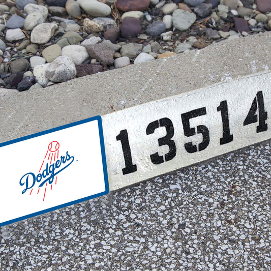 Los Angeles Dodgers:  Address Block Logo        - Officially Licensed MLB    Outdoor Graphic