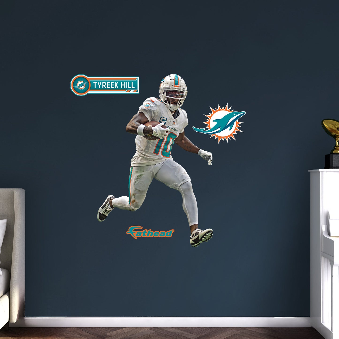 Miami Dolphins: Tyreek Hill         - Officially Licensed NFL Removable     Adhesive Decal