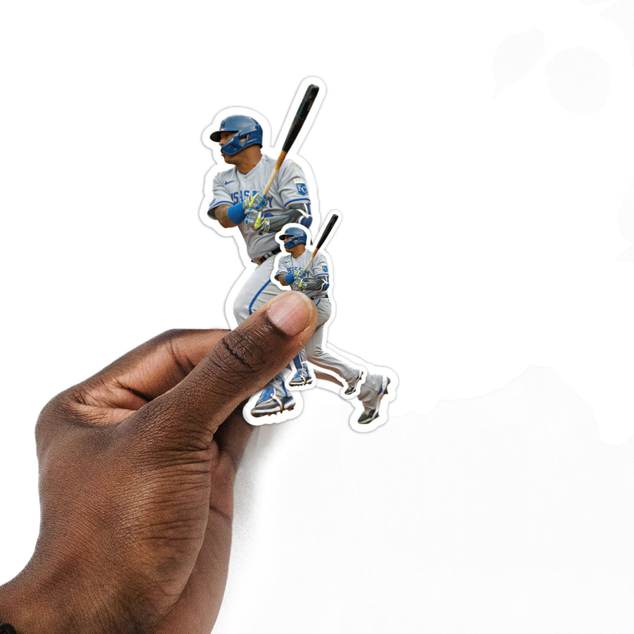 Salvador Perez - 5 Player Minis (Mixed Sizes) - Official MLB - Kansas City Royals - Reusable Vinyl Decals