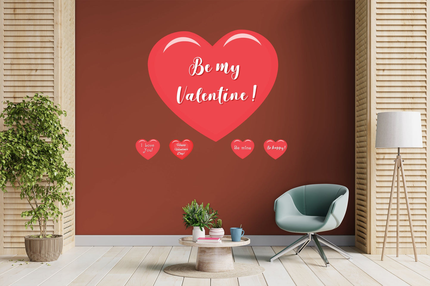 Valentine's Day: Be My Valentine Icon - Removable Adhesive Decal