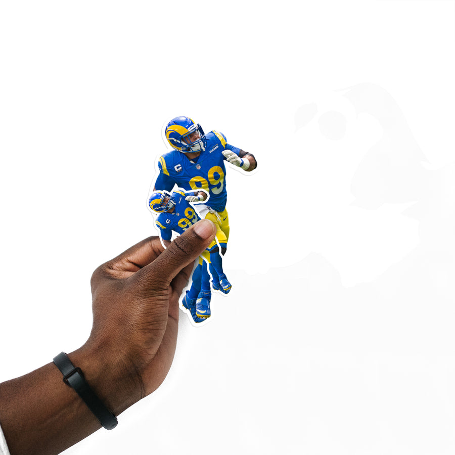 Aaron Donald - 5 Player Minis (Mixed Sizes) - Official NFL - Los Angeles Rams - Reusable Vinyl Decals
