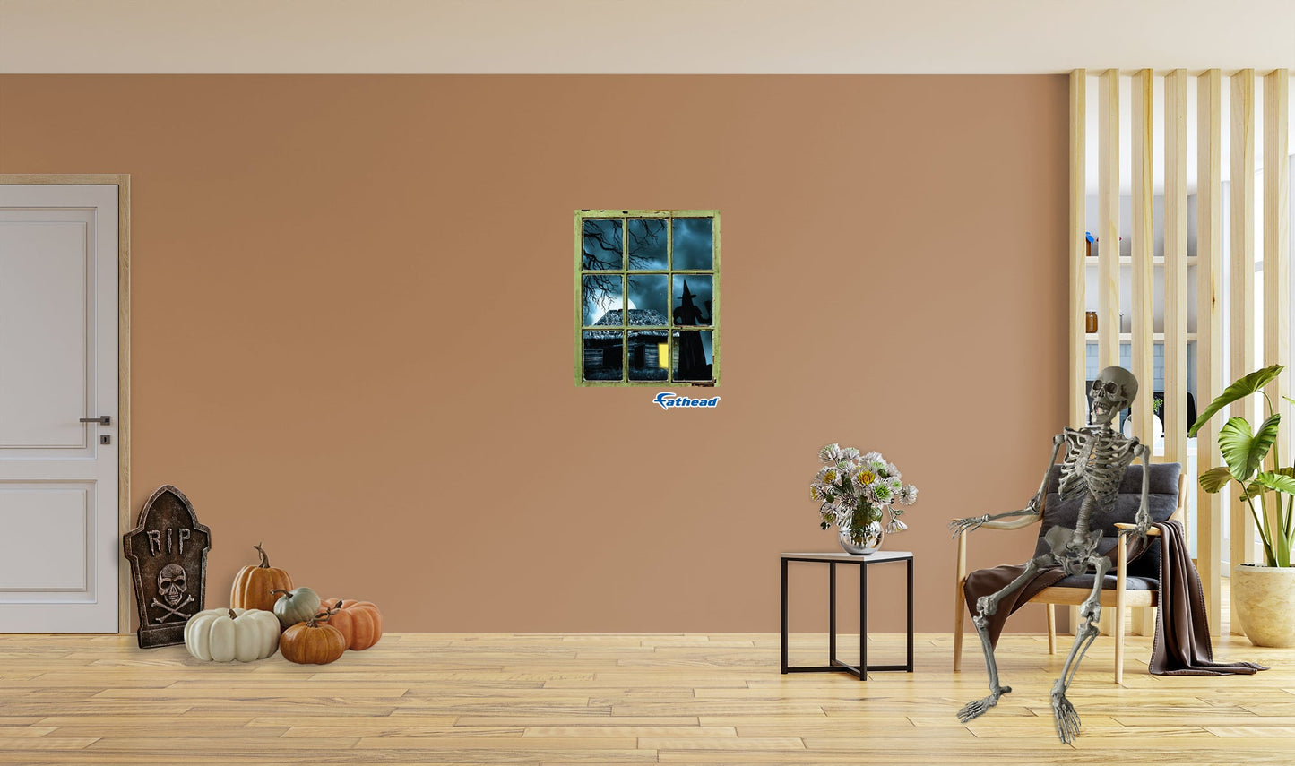 Halloween: Witch Icon Instant Windows        -   Removable Wall   Adhesive Decal