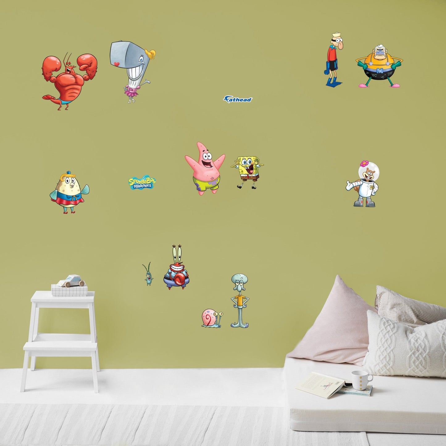 SpongeBob Squarepants: Characters Collection - Officially Licensed Nickelodeon Removable Adhesive Decal