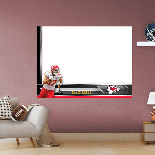 Kansas City Chiefs: Travis Kelce  Dry Erase Whiteboard        - Officially Licensed NFL Removable     Adhesive Decal