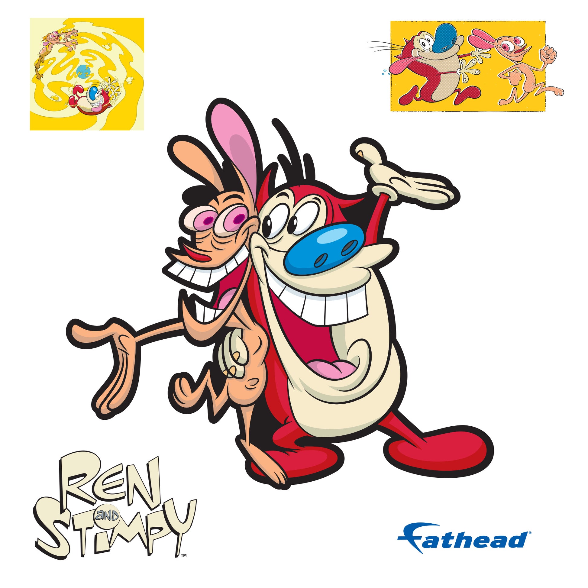 Ren and Stimpy: Ren & Stimpy Smiling RealBig - Officially Licensed Nic –  Fathead