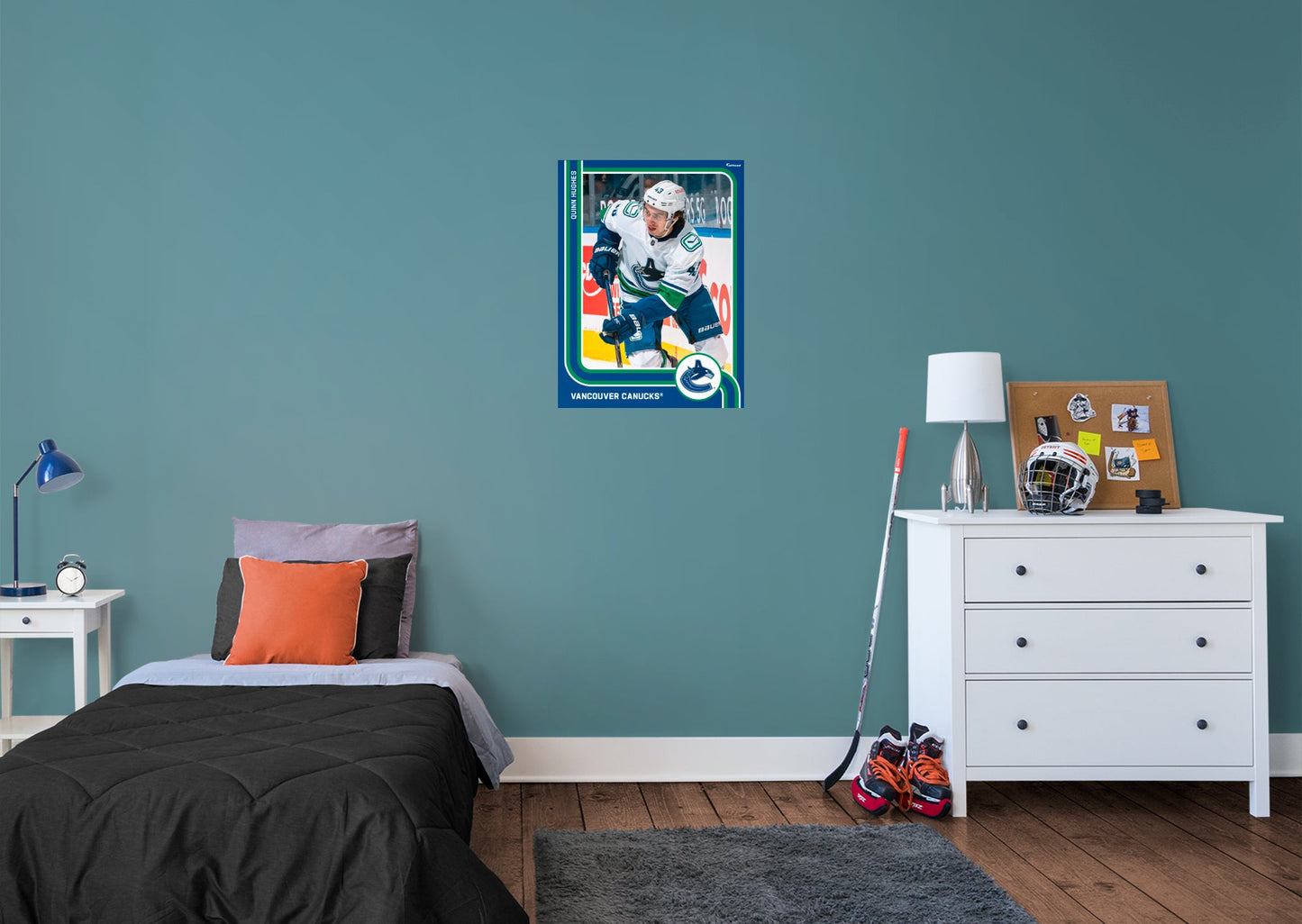 Vancouver Canucks: Quinn Hughes Poster - Officially Licensed NHL Removable Adhesive Decal