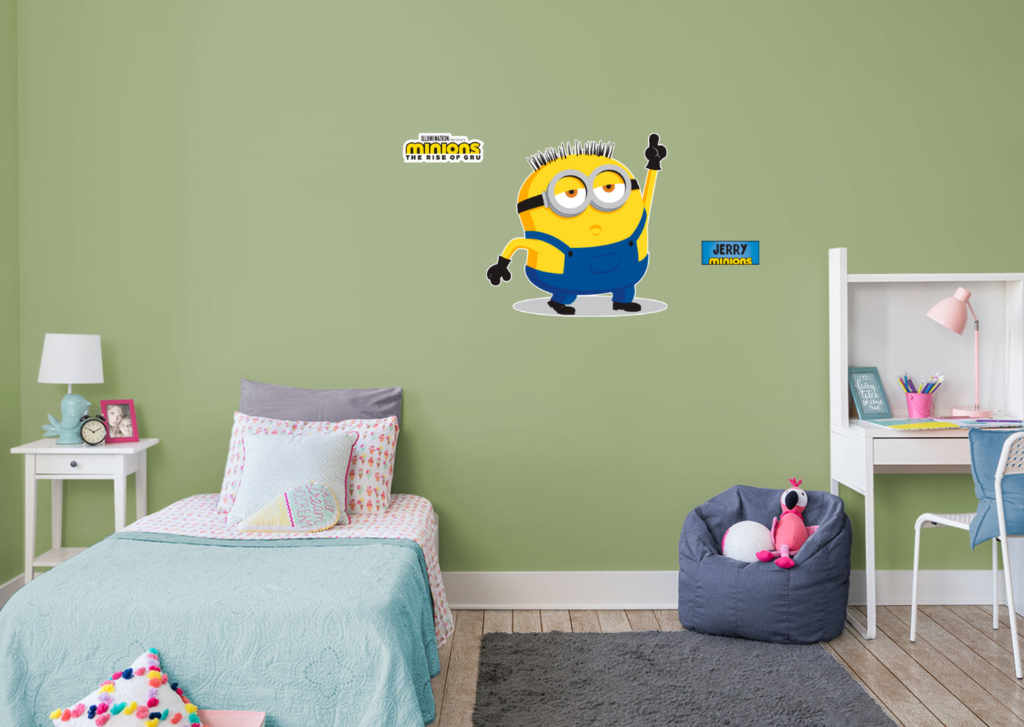 Minions: Jerry Point - Officially Licensed NBC Universal Removable Adhesive Decal