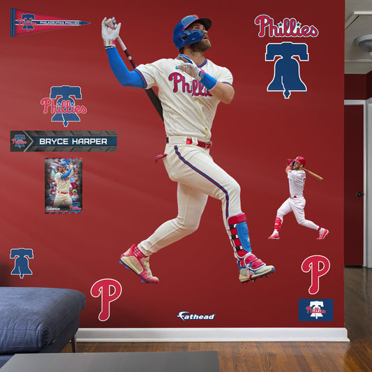 Philadelphia Phillies: Bryce Harper 2022        - Officially Licensed MLB Removable     Adhesive Decal