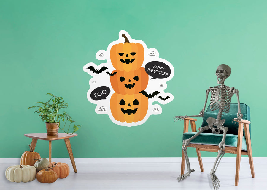 Halloween: Halloween Bats Icon        -   Removable Wall   Adhesive Decal