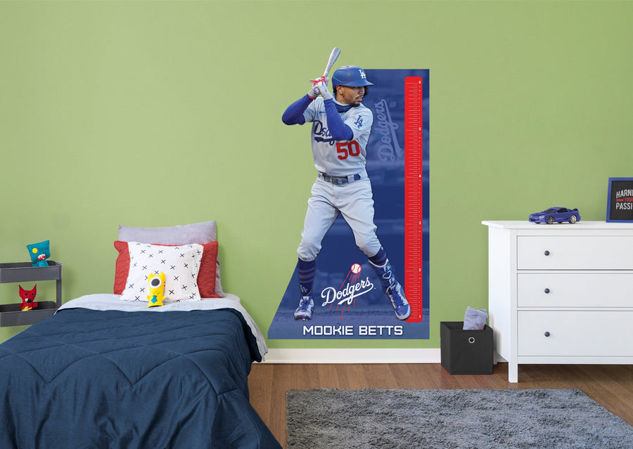 Mookie Betts - Growth Chart - Official MLB - Los Angeles Dodgers - Reusable Vinyl Wall Decal