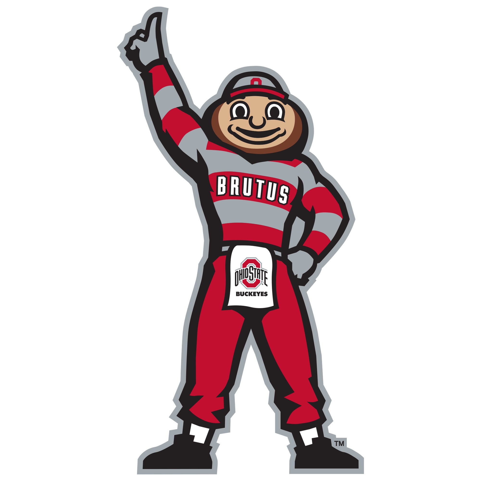 Ohio State Buckeyes: Brutus Buckeye Illustrated Mascot - Officially Li ...
