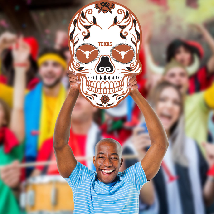 Skull - Big Head - Official NCAA - Texas Longhorns - Foam Core Cutout