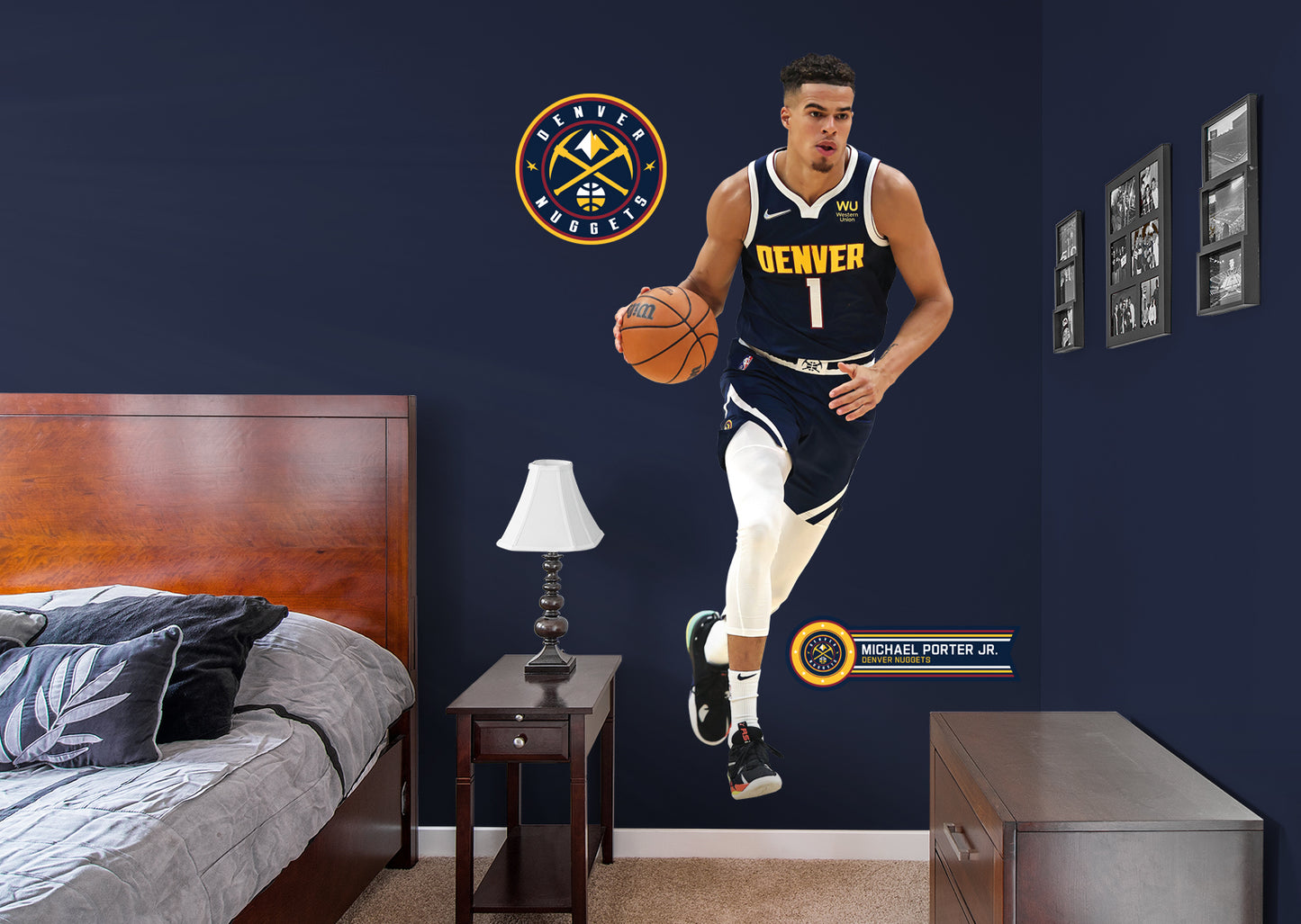 Denver Nuggets: Michael Porter Jr. 2021        - Officially Licensed NBA Removable     Adhesive Decal