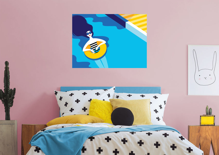Seasons Decor:  Summer Relaxing Mural        -   Removable Wall   Adhesive Decal