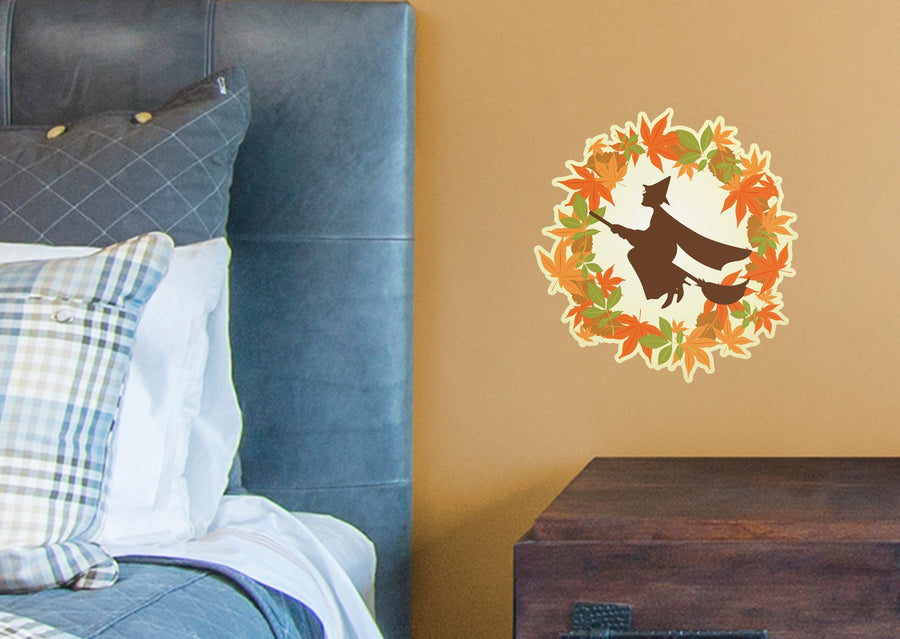 Halloween:  Autumn Witch Icon        -   Removable Wall   Adhesive Decal