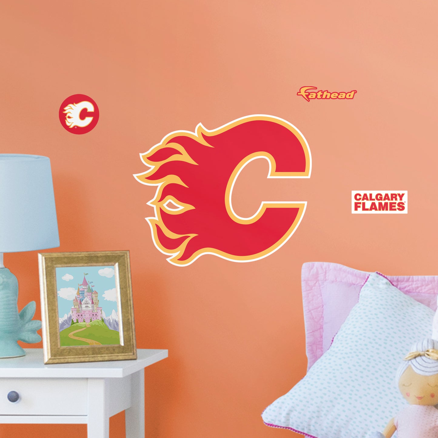 Calgary Flames 2020 POD Teammate Logo  - Officially Licensed NHL Removable Wall Decal