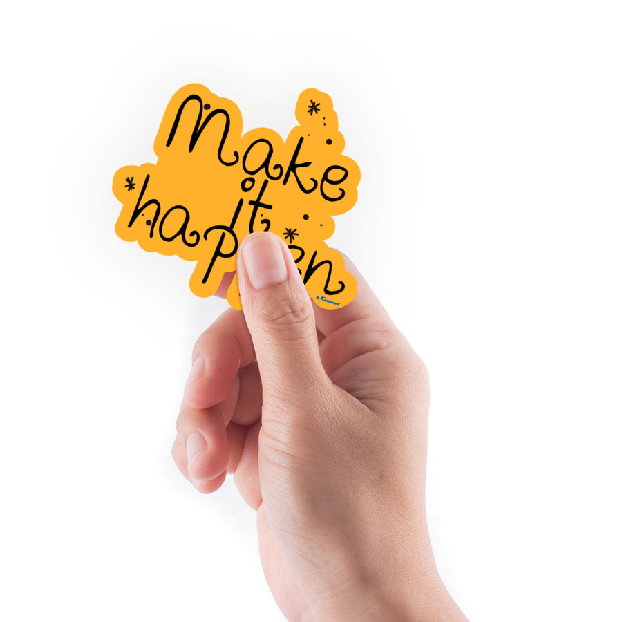 Sheet of 3 -Positivity: Make It Happen Minis - Removable Adhesive Decal