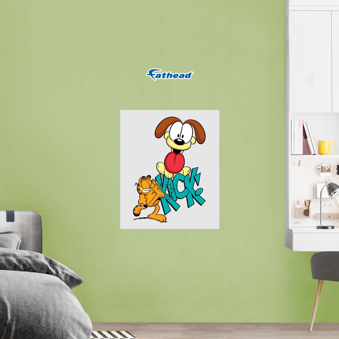 Garfield: Kick Poster - Officially Licensed Nickelodeon Removable Adhesive Decal