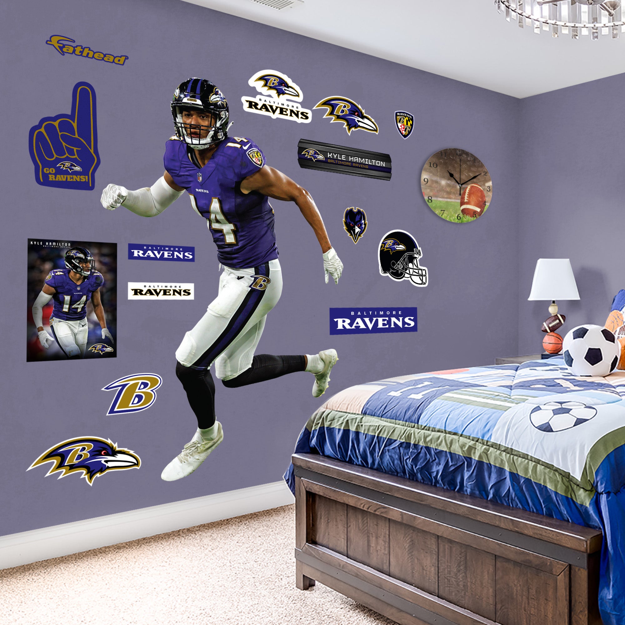 Baltimore Ravens: Mark Andrews 2022 - NFL Removable Adhesive Wall Decal XL