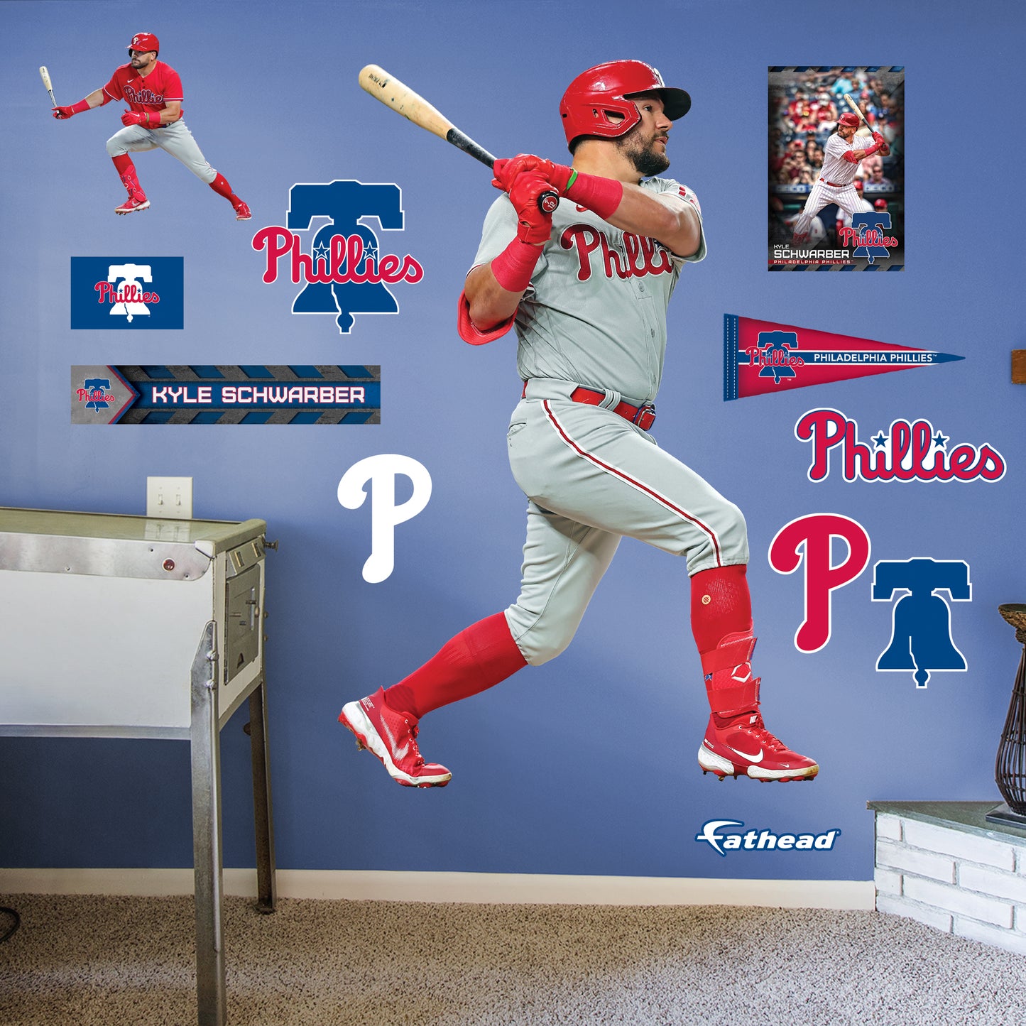Philadelphia Phillies: Kyle Schwarber - Officially Licensed MLB Removable Adhesive Decal
