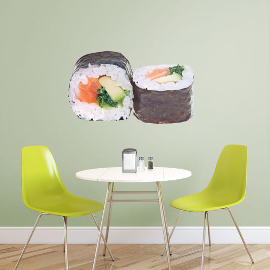 Large Sushi Roll + 2 Decals (16"W x 9"H)