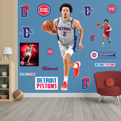 Detroit Pistons: Cade Cunningham 2022        - Officially Licensed NBA Removable     Adhesive Decal